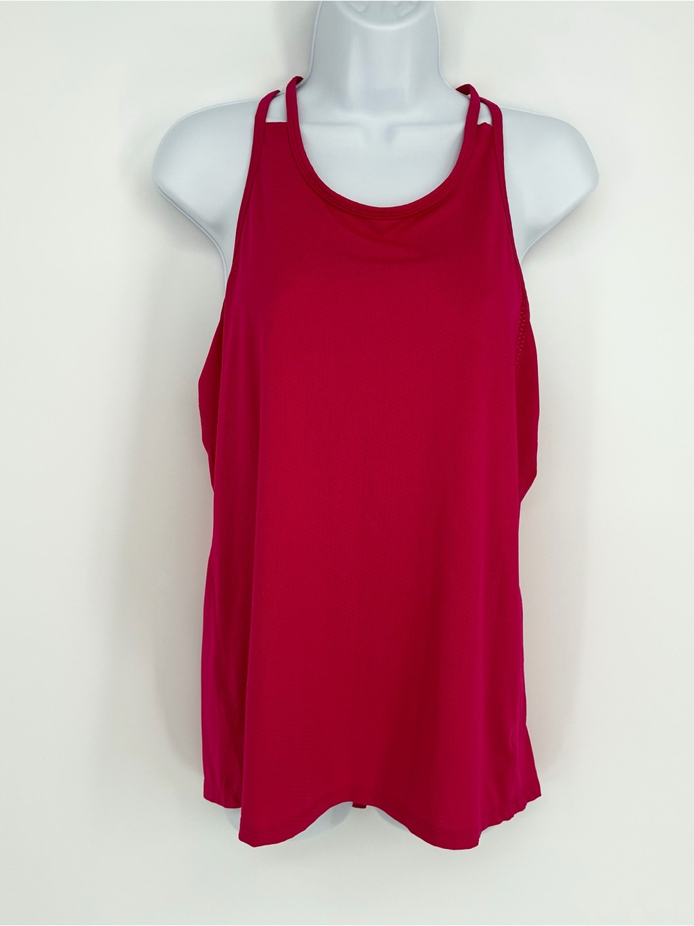 Avia Hot Pink Mesh Panel Racerback Activewear Tank Top M